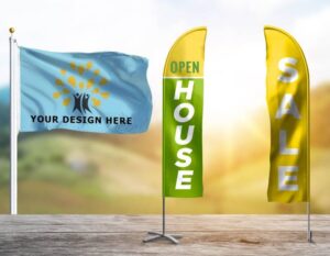 Get your Custom Pole Flags, Feather Flags and Tear Drop Flags from MyPrintingDeals